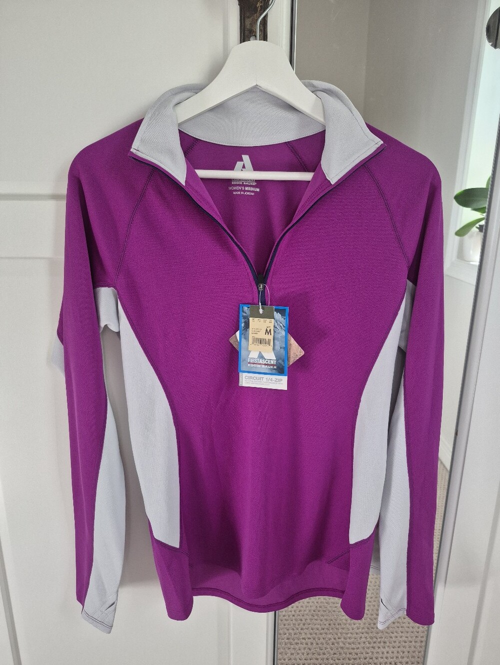 Eddie Bauer First Ascent Women's Technical Long-sleeve 1/4-zip Baselayer Med NWT